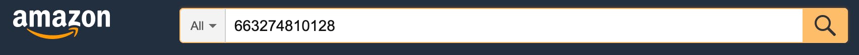 Поле пошуку Amazon